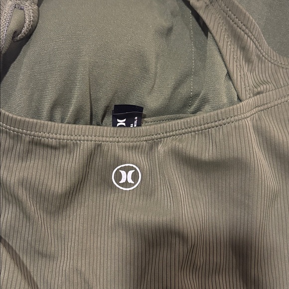 Hurley Olive Ribbed One-Piece Swimsuit - Picture 3 of 4